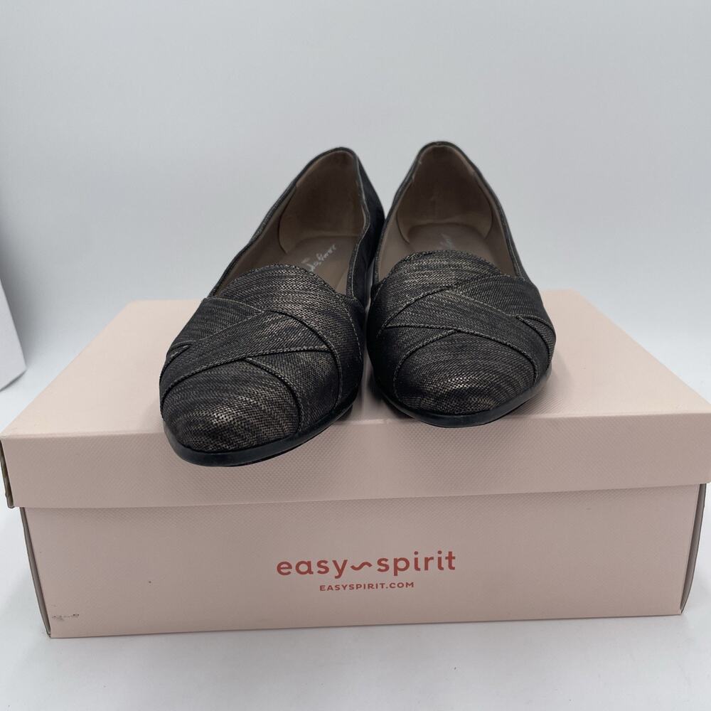 Easy Spirit E360 Women’s 8.5 Loafer Slip-on Shoes Brown Metallic & Black Classic - Picture 3 of 6
